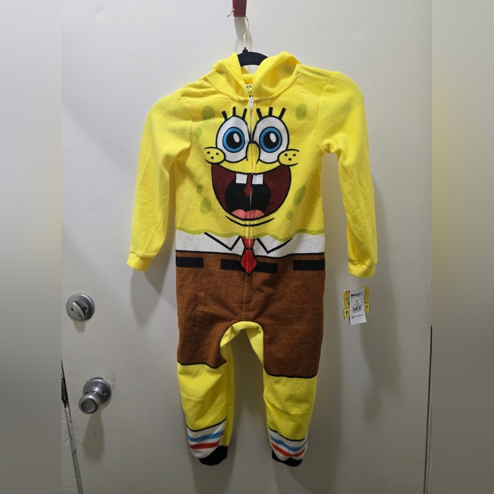 Nickelodeon SpongeBob Yellow and Brown Kids Footie